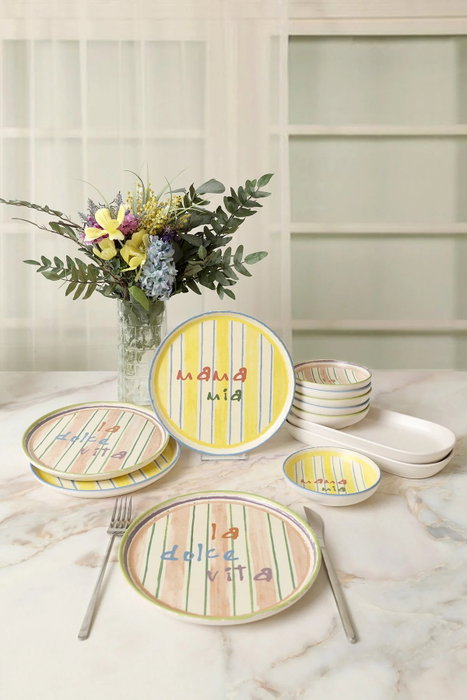 Hermia Set de Desayuno Multicolor de 12 Piezas